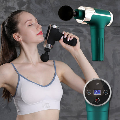 Mini Fascia Gun Fitness Massager Physiotherapy Electric Massage Gun Muscle Relaxer - Opulent Manor 